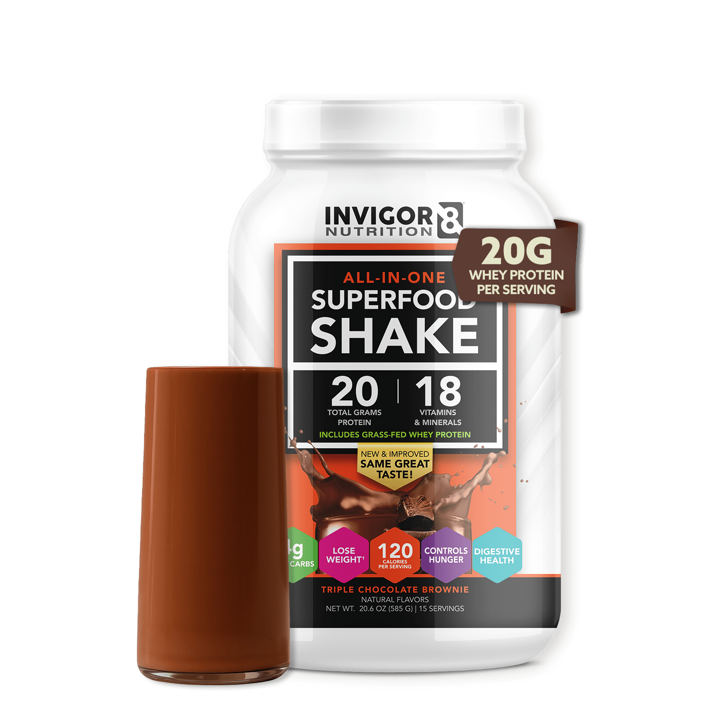 INVIGOR8 Triple Chocolate Brownie Superfood Shake