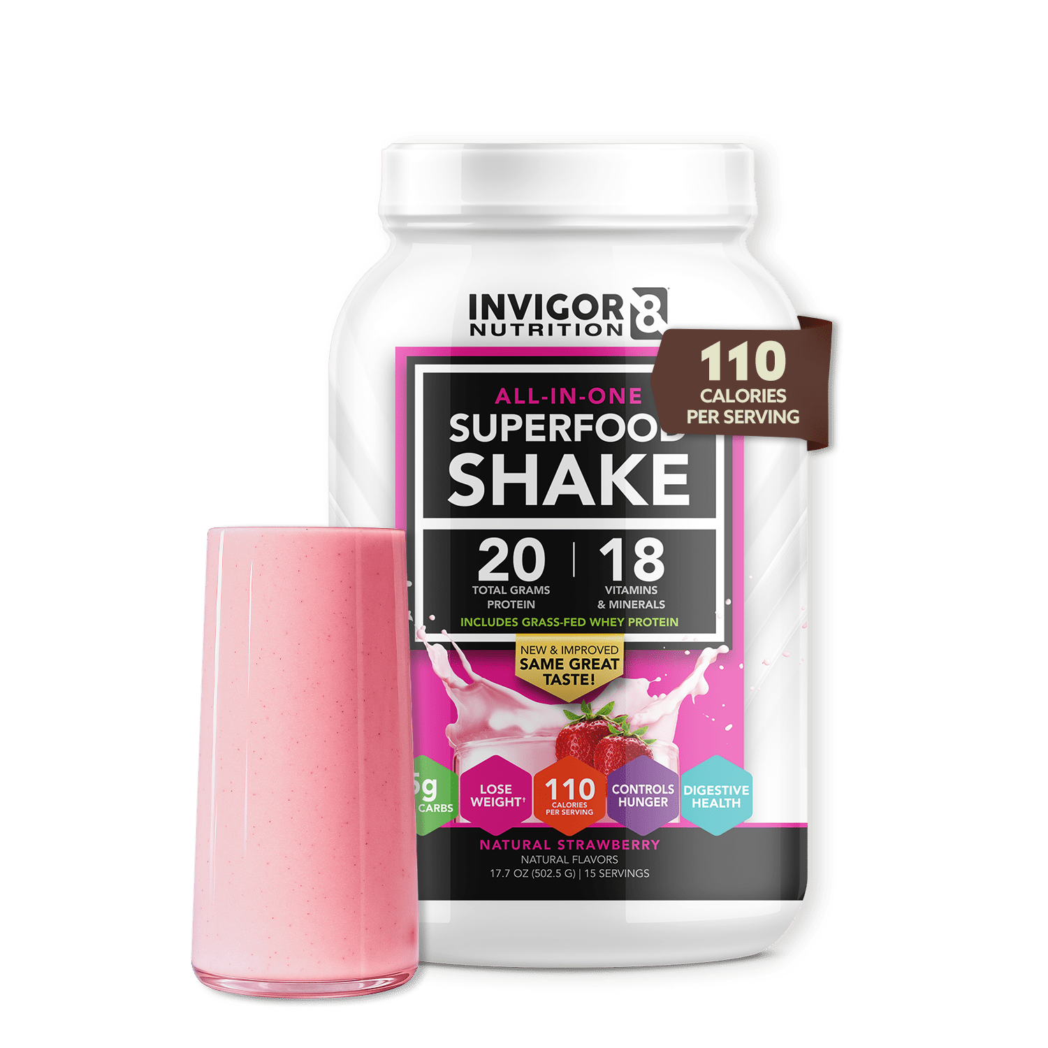 INVIGOR8 Natural Strawberry Superfood Shake