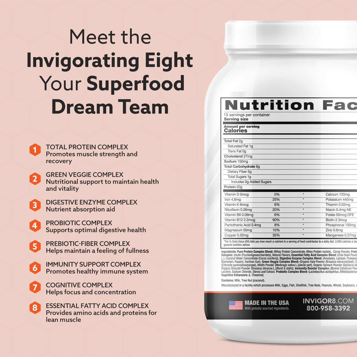 INVIGOR8 Triple Chocolate Brownie Superfood Shake