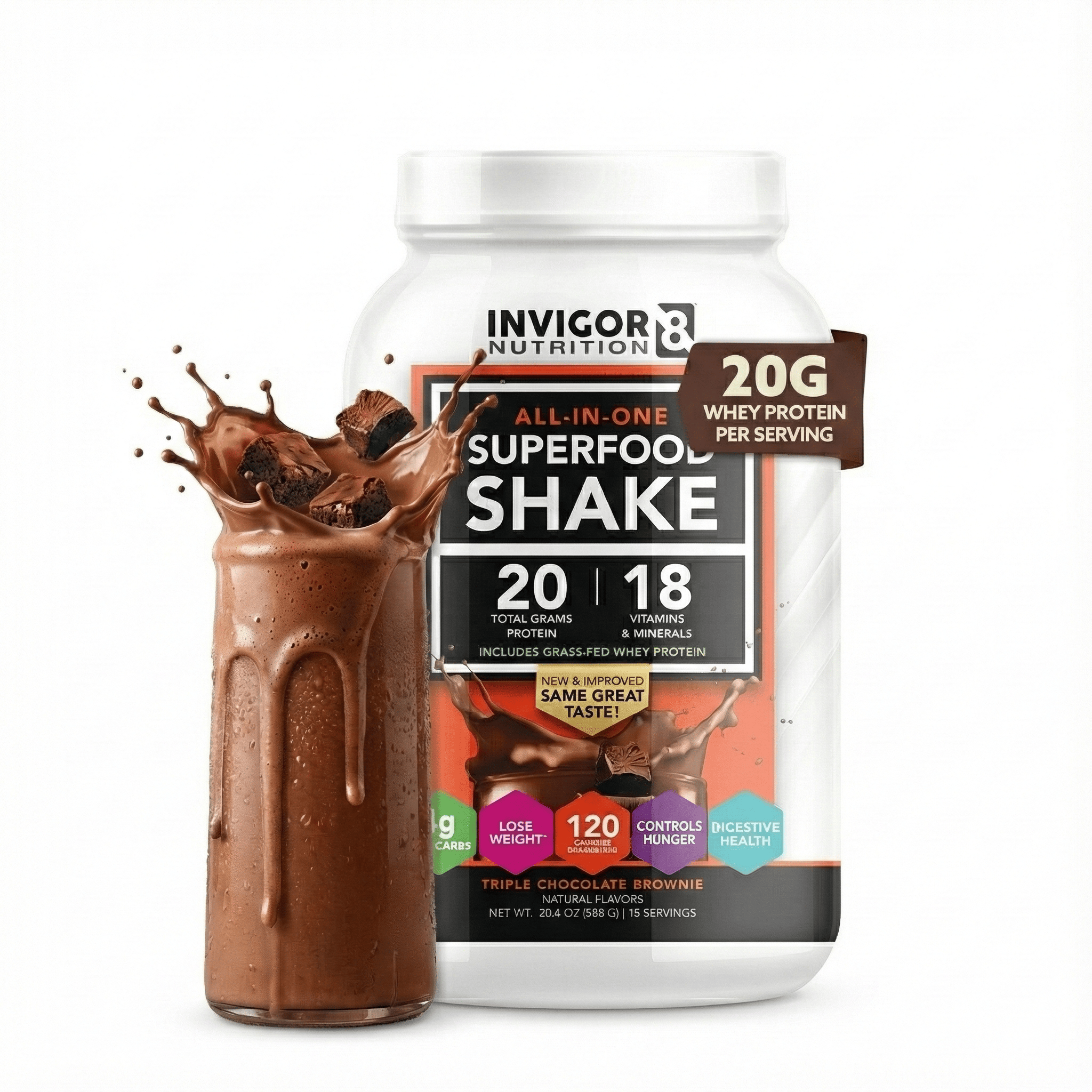 INVIGOR8 Triple Chocolate Brownie Superfood Shake