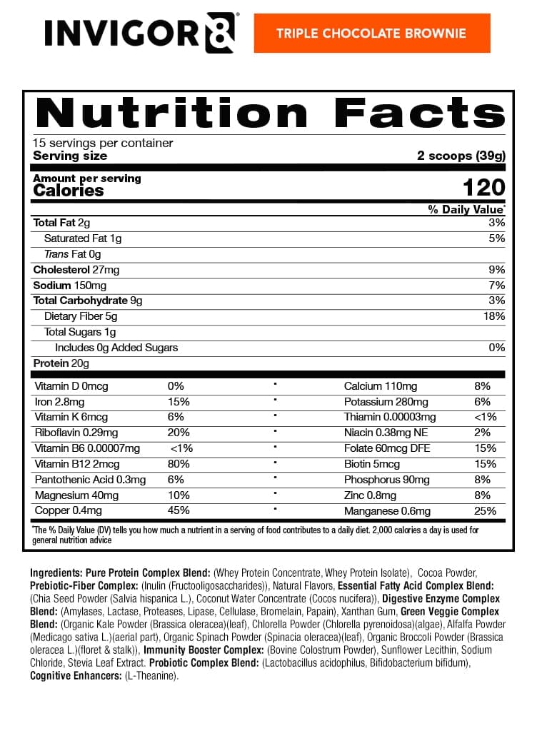 INVIGOR8 Triple Chocolate Brownie Superfood Shake