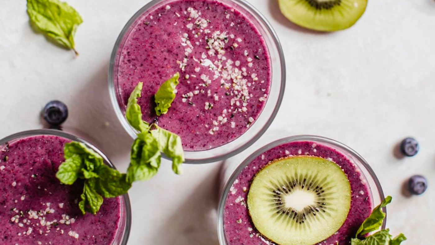  Gluten Free Anti-Aging Kiwi-Blueberry Smoothie
