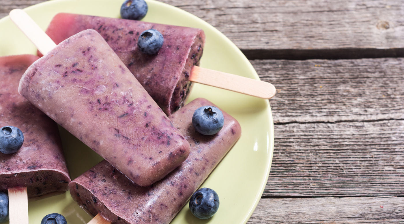  Blueberries and Cream Ice Pops