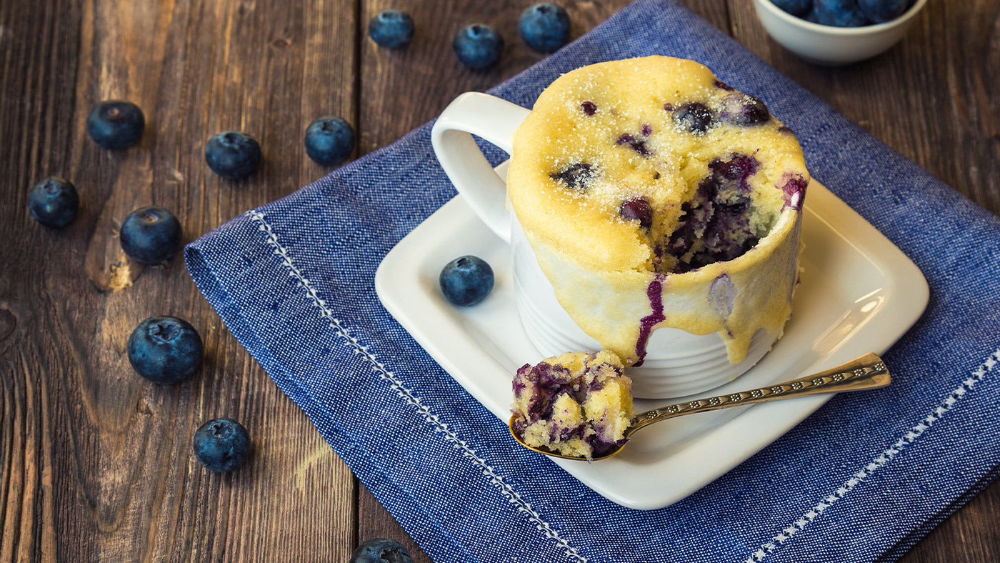  Gluten Free Blueberry Vanilla Mug Cake
