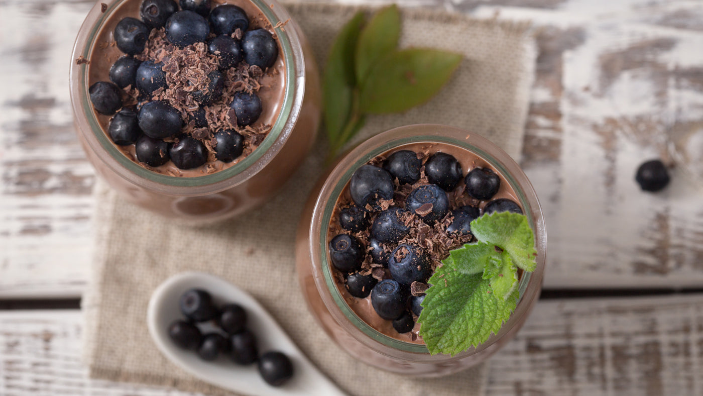  Gluten Free Chocolate Blueberry Chia Smoothie