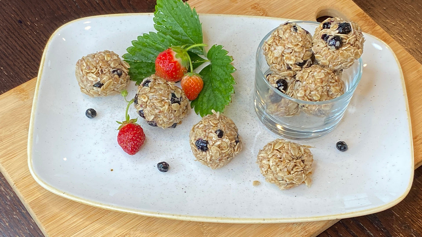  Gluten Free, No Bake Blueberry Granola Ball Bites