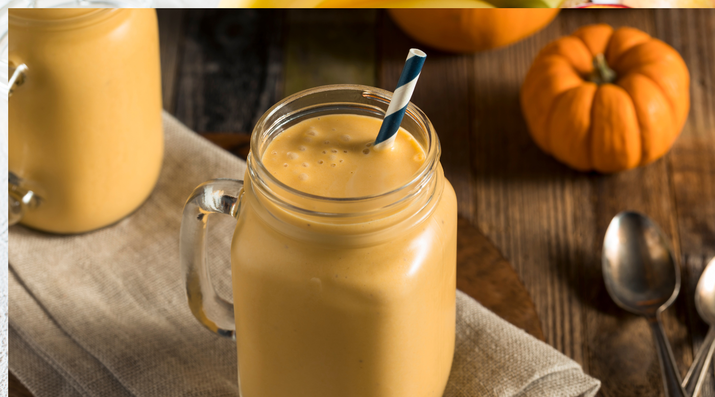  Pumpkin Pie Smoothie on table