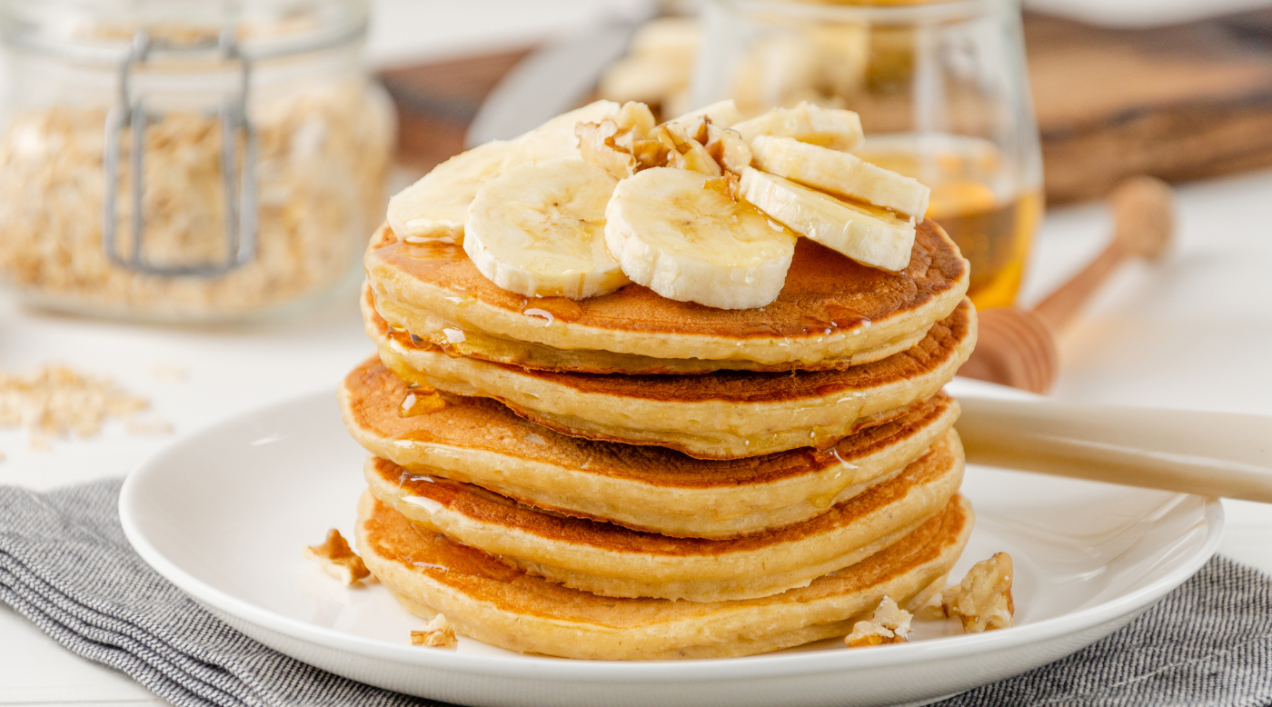  blender banana oat pancakes