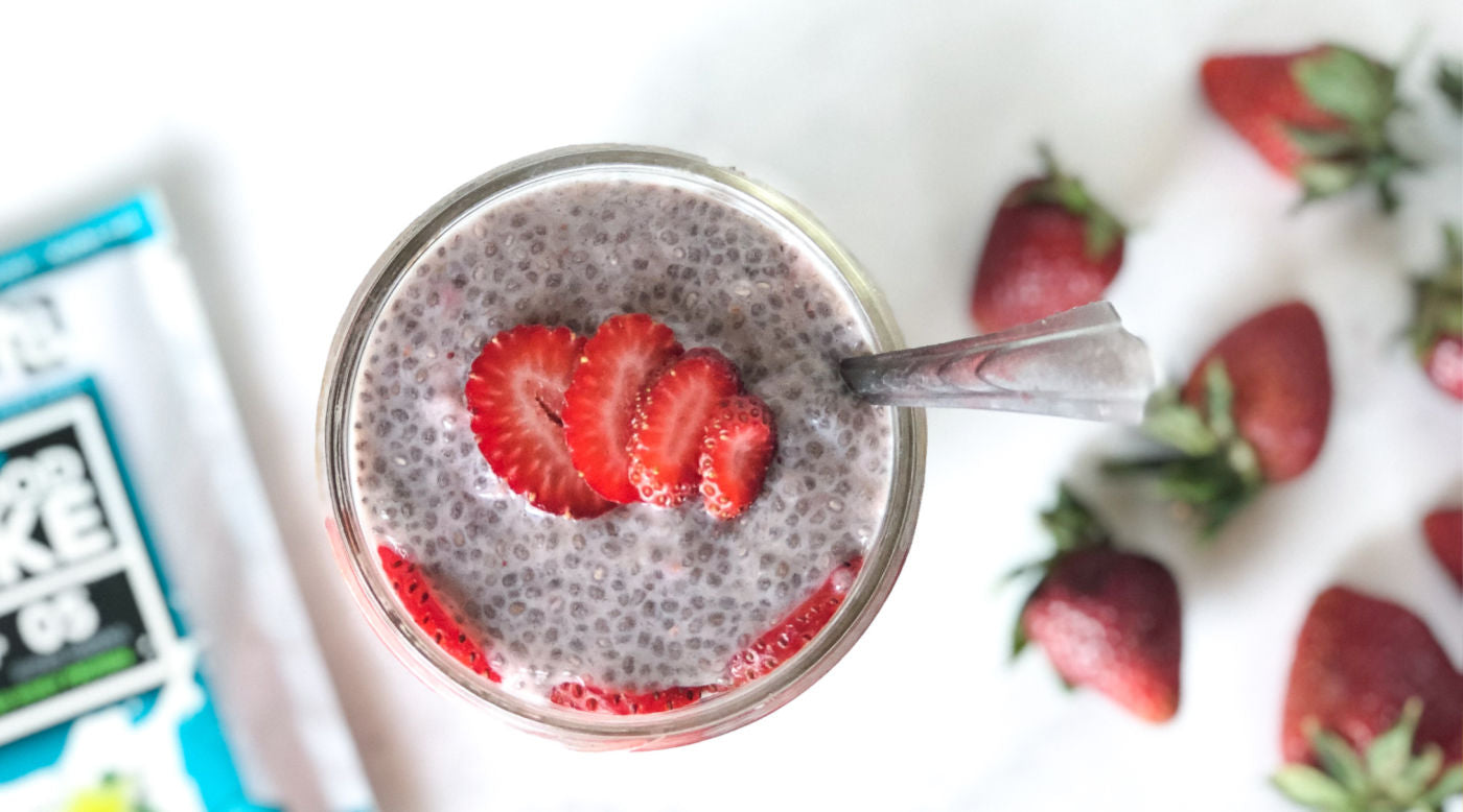  strawberry chia pudding