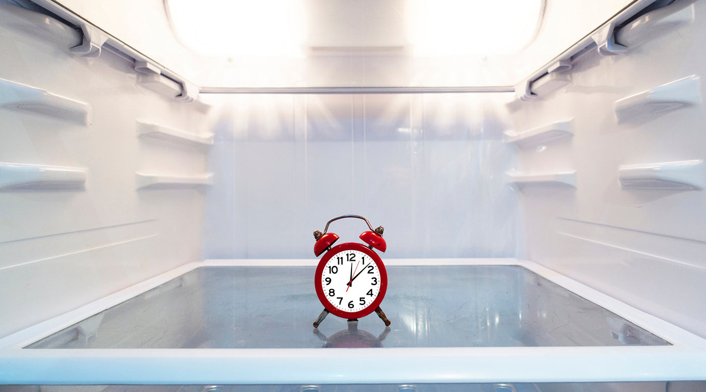  alarm clock inside refrigerator