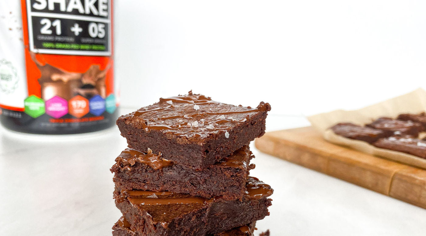  Frosted triple chocolate brownies