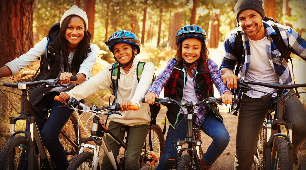 family cycling