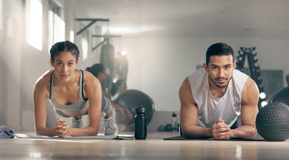 fit couple at gym