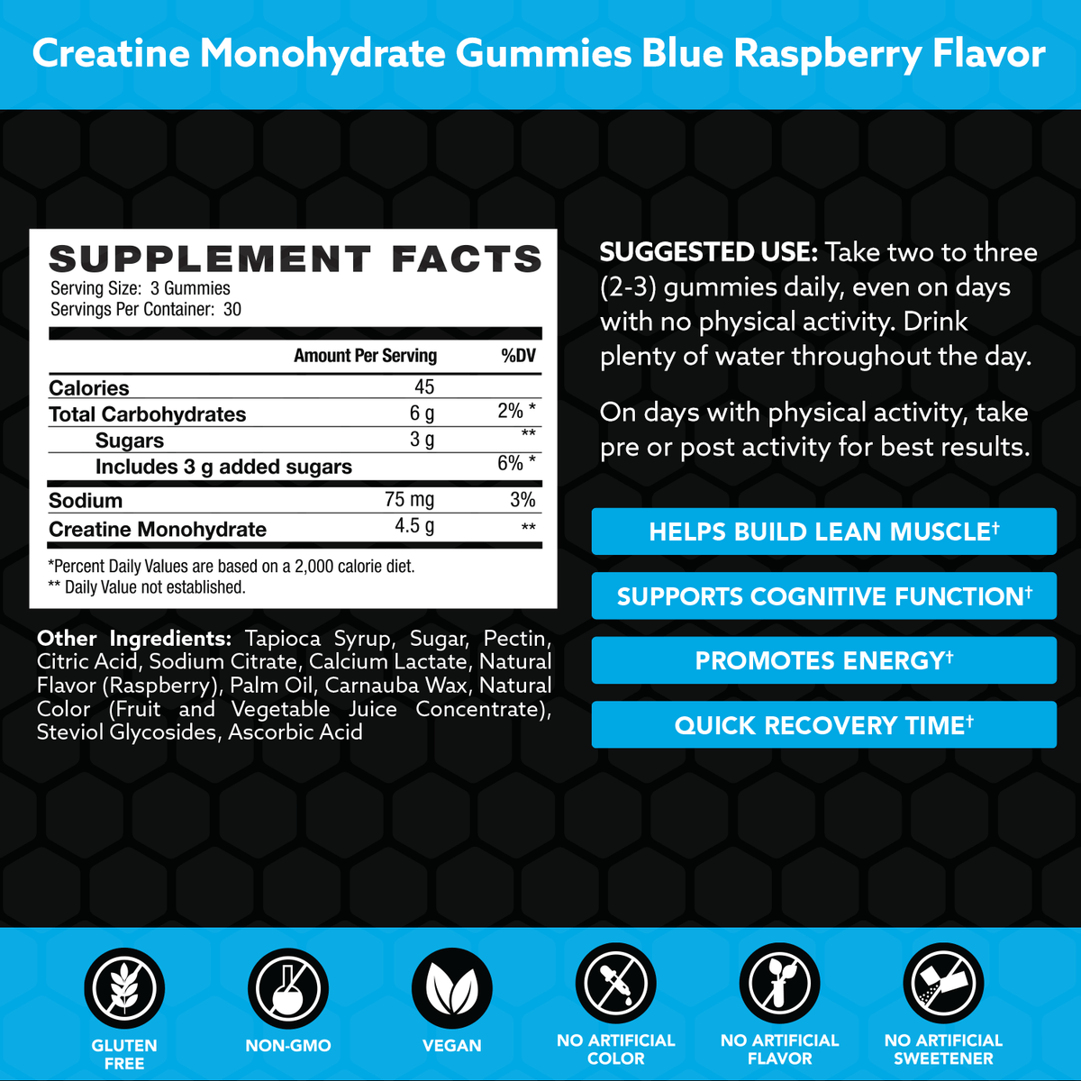  Creatine Monohydrate Gummies