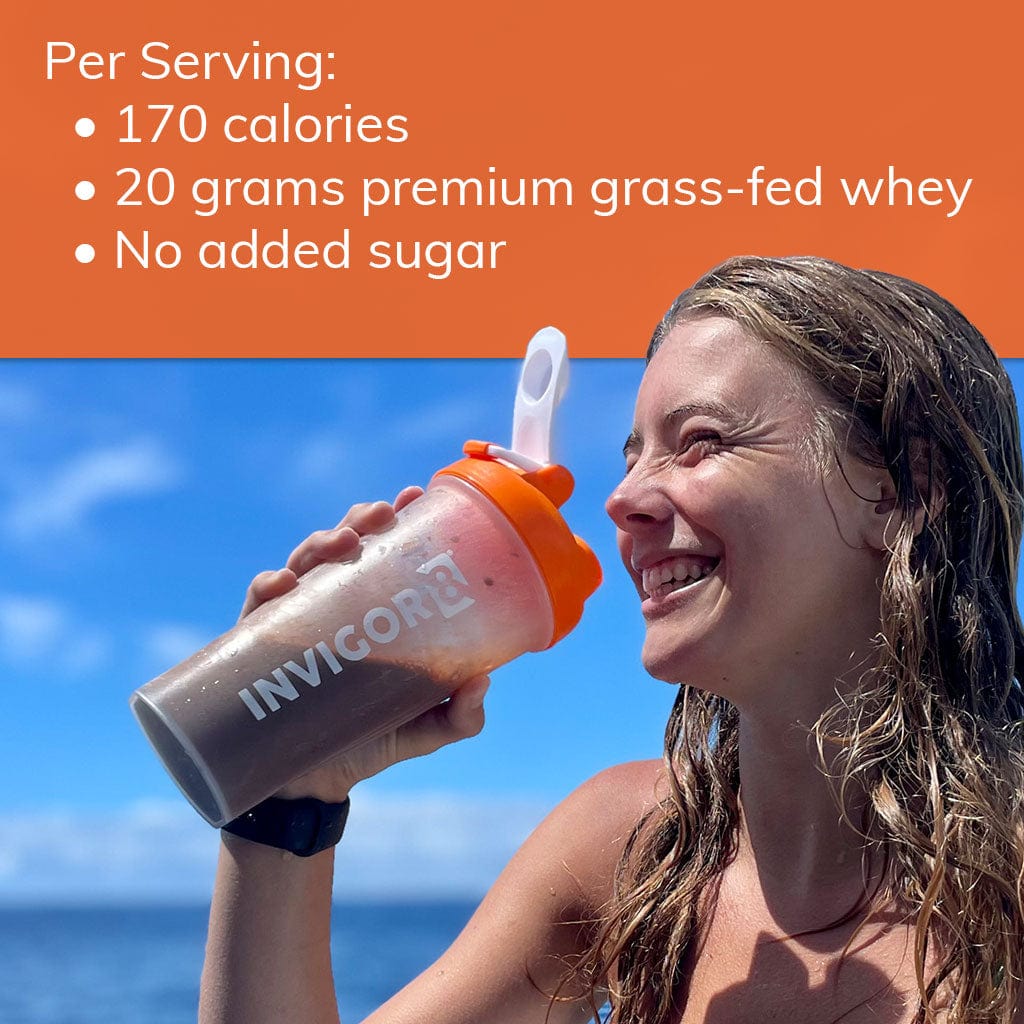 no added sugar, premium grass fed whey protein