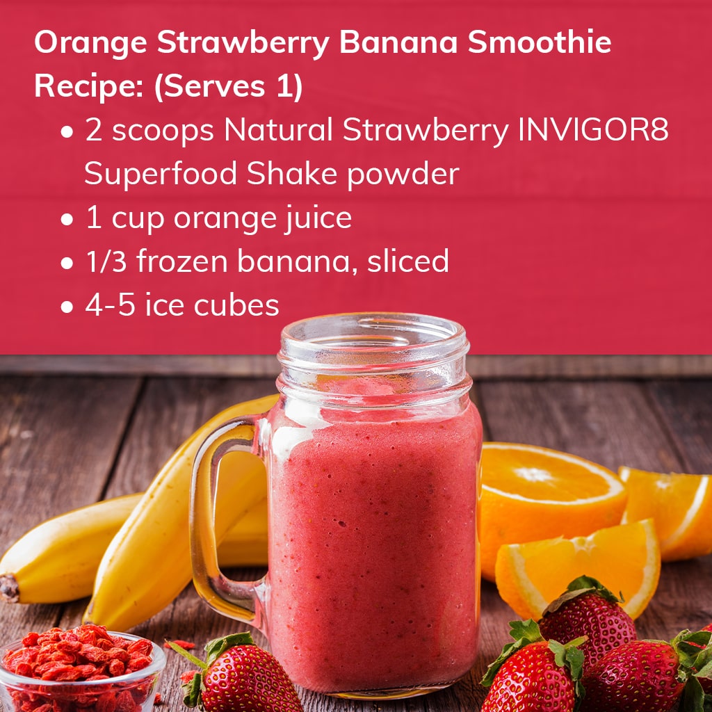 INVIGOR8 Natural Strawberry Superfood Shake