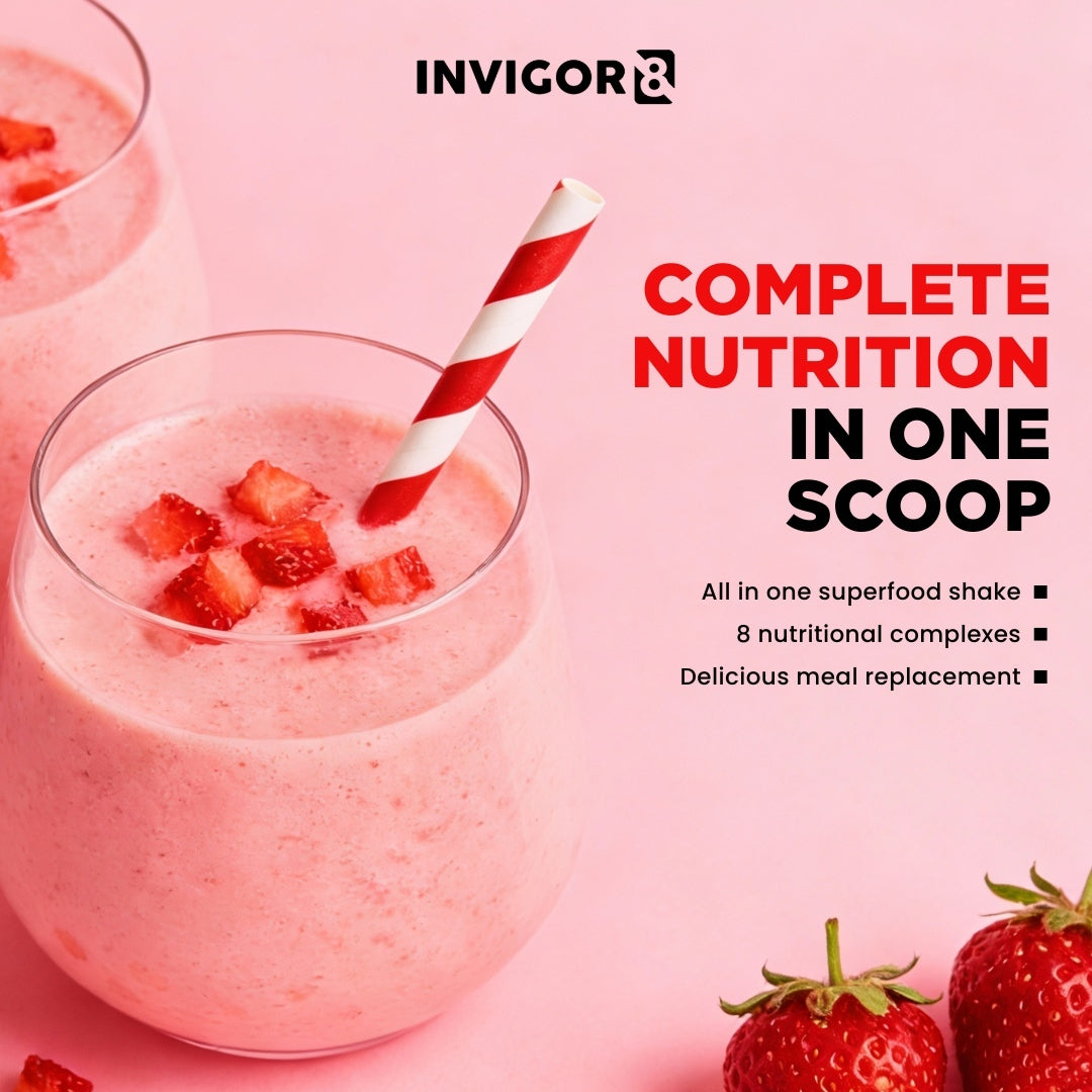 INVIGOR8 Natural Strawberry Superfood Shake