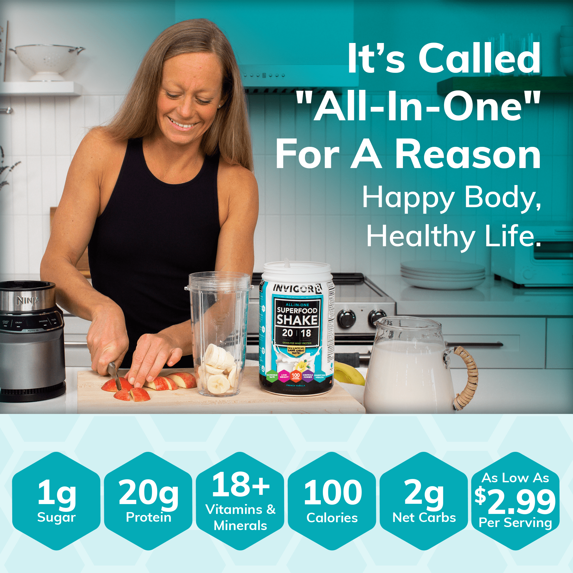 Invigor8 Unflavored Collagen Peptides Powder for Weight Loss | INVIGOR8