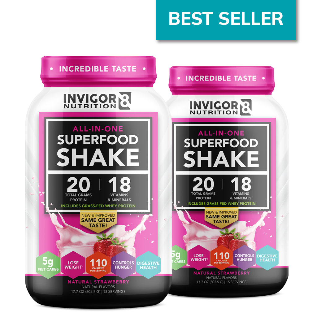 INVIGOR8 Natural Strawberry Superfood Shake