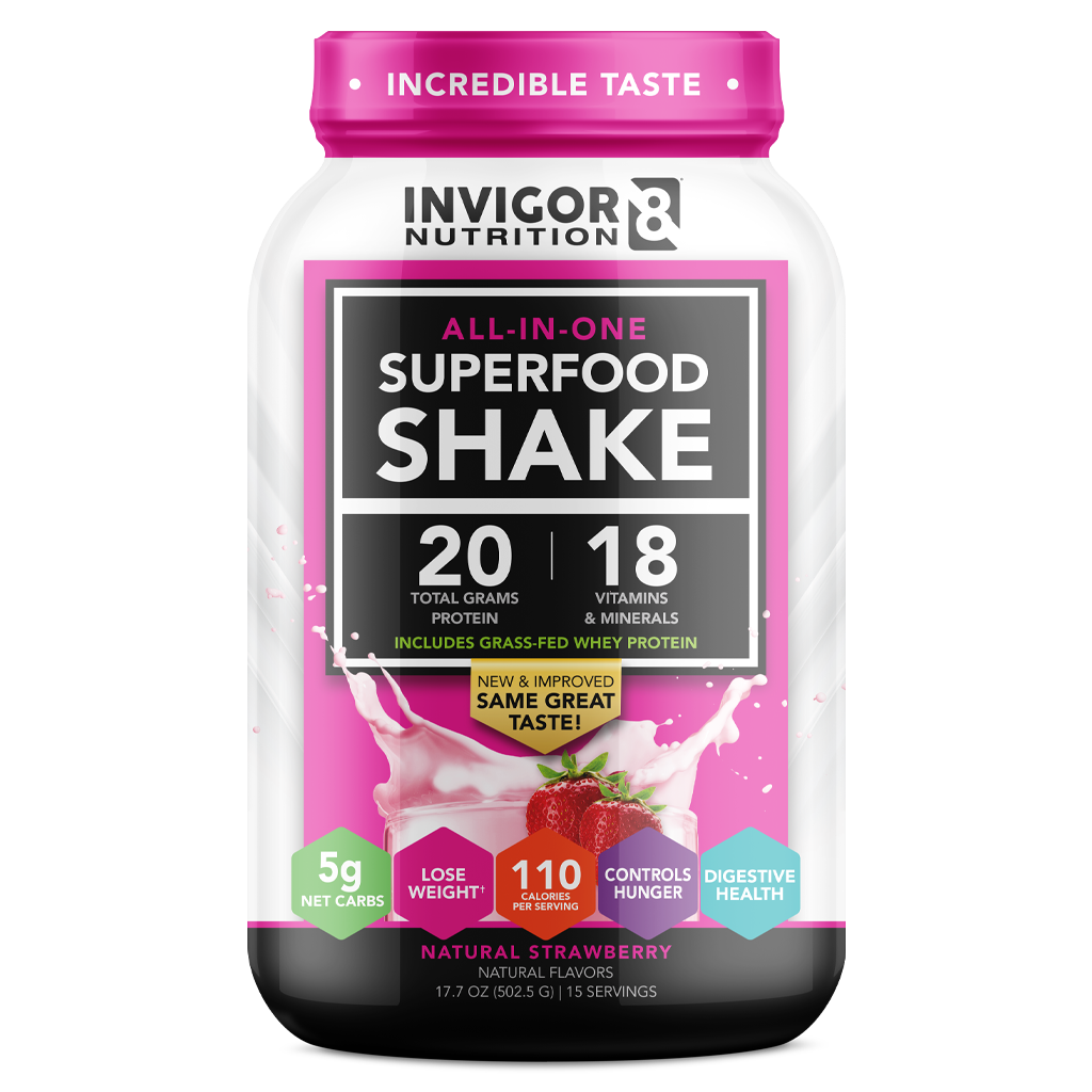 INVIGOR8 Natural Strawberry Superfood Shake