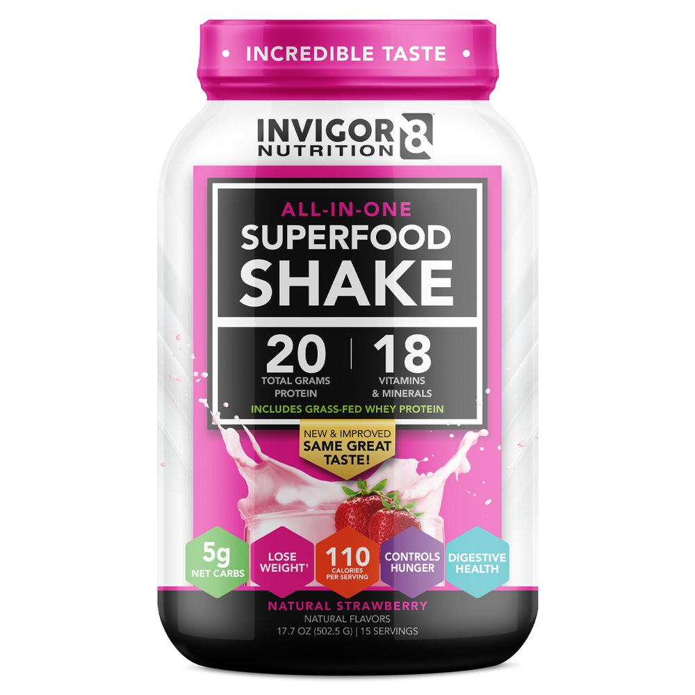 INVIGOR8 Natural Strawberry Superfood Shake