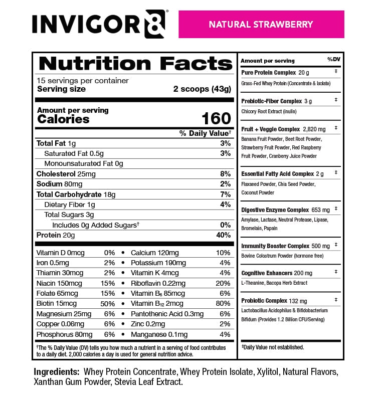 INVIGOR8 Natural Strawberry Superfood Shake