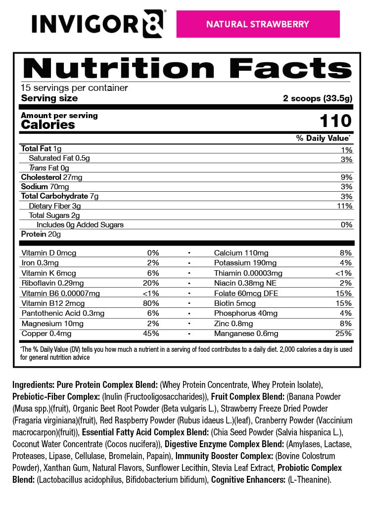  INVIGOR8 Natural Strawberry Superfood Shake