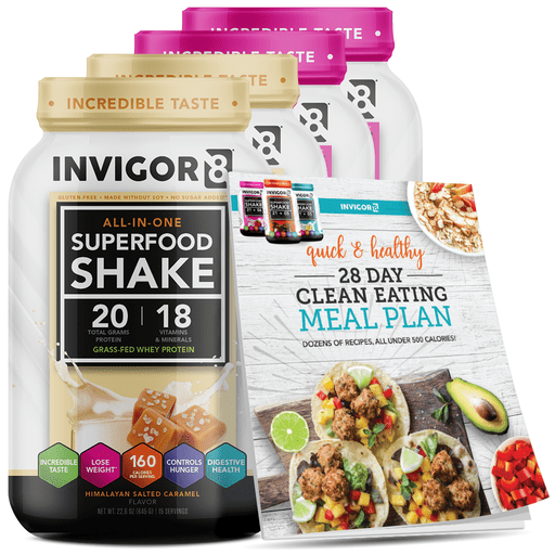 invigor8 shake salted caramel + strawberry 4-pack