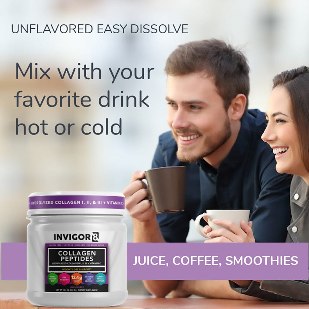  couple drinking invigor8 collagen peptides