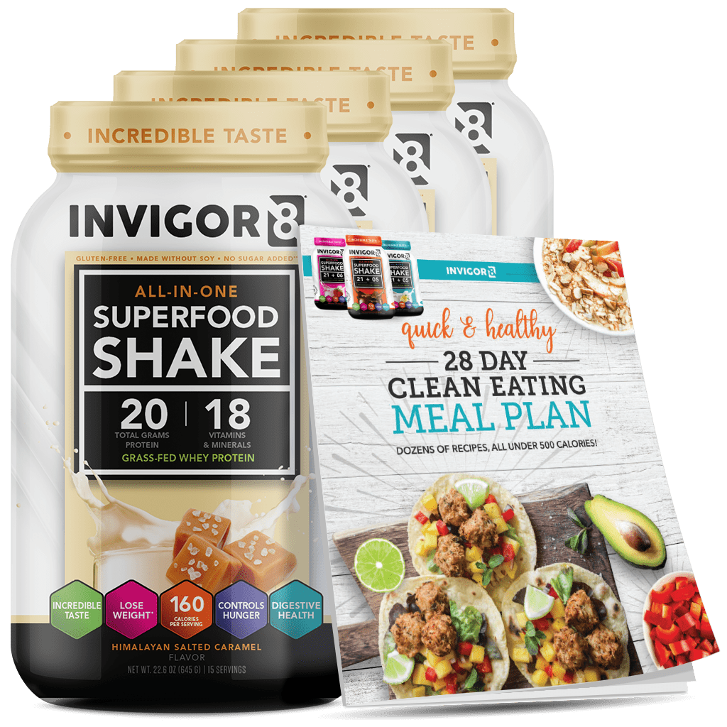  invigor8 shake himalayan salted caramel 4-pack