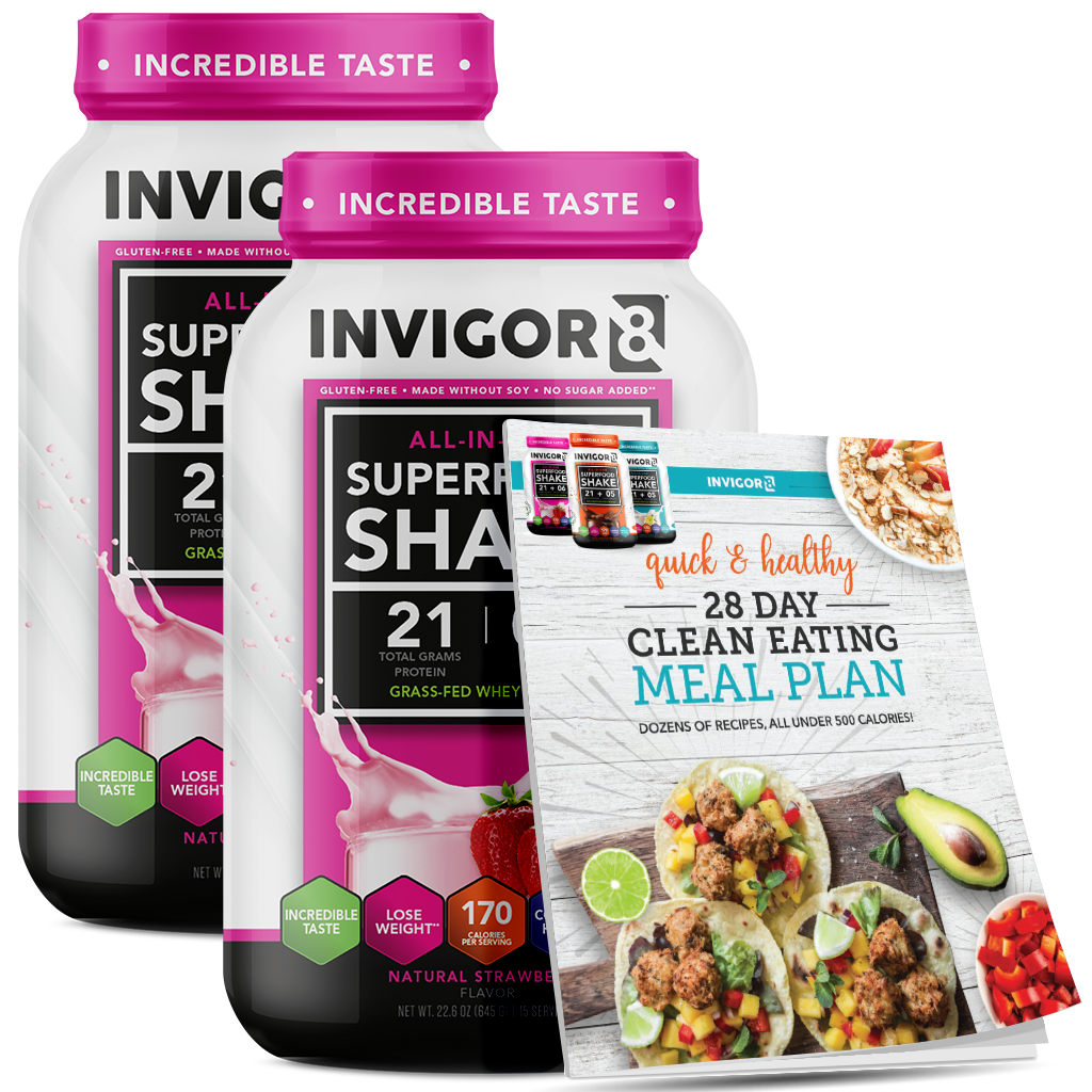 invigor8 shake natural strawberry 2-pack