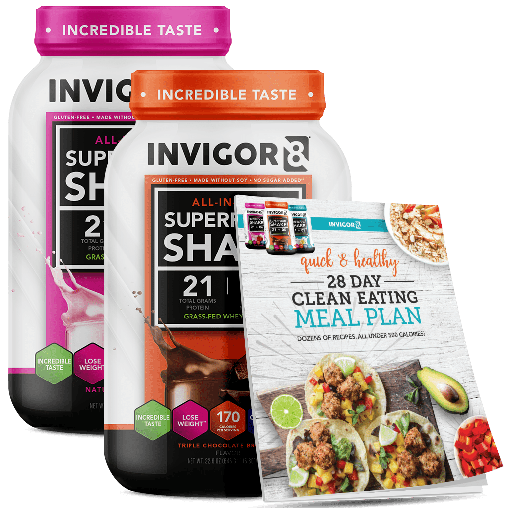 invigor8 shake chocolate + strawberry