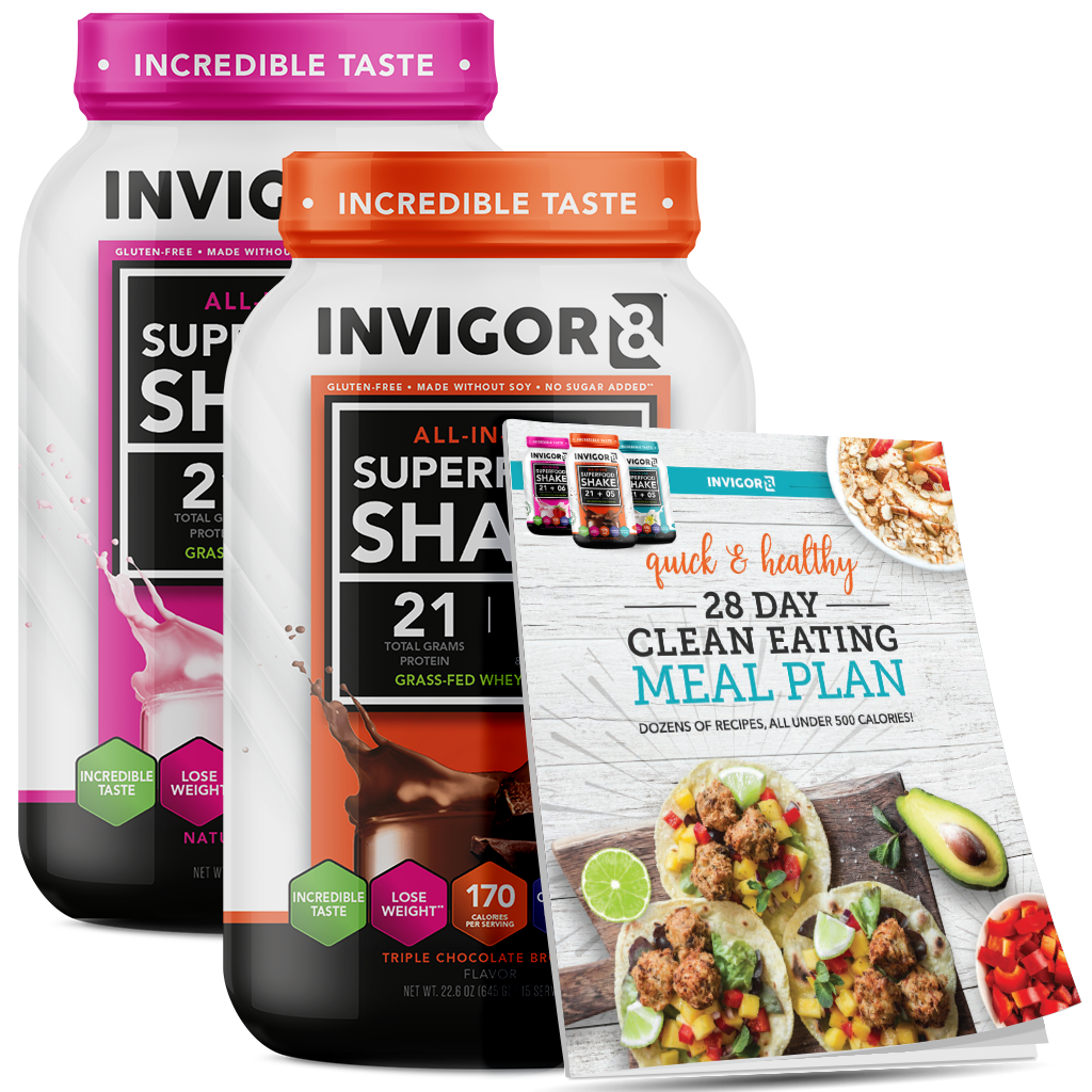 invigor8 shake chocolate + strawberry