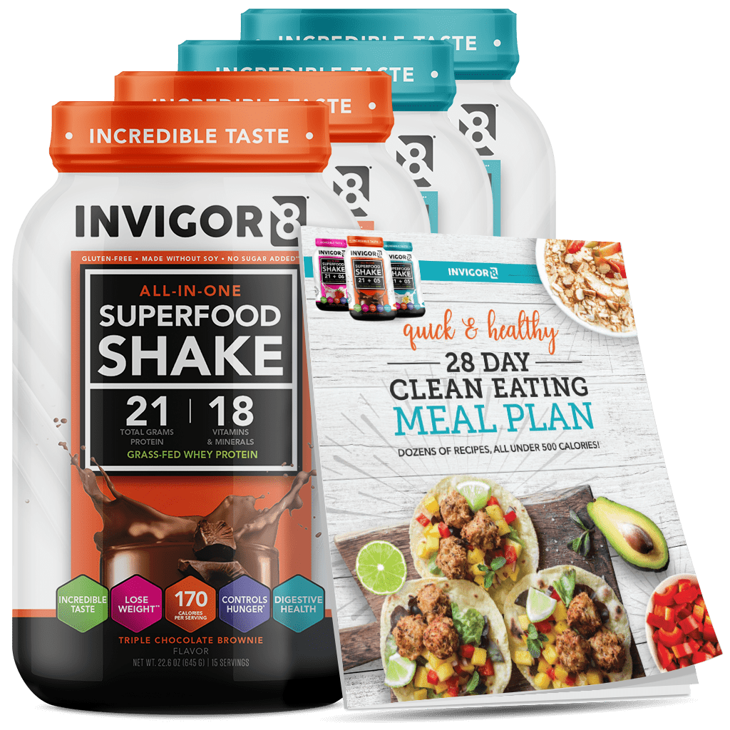  invigor8 shake chocolate + vanilla 4-pack