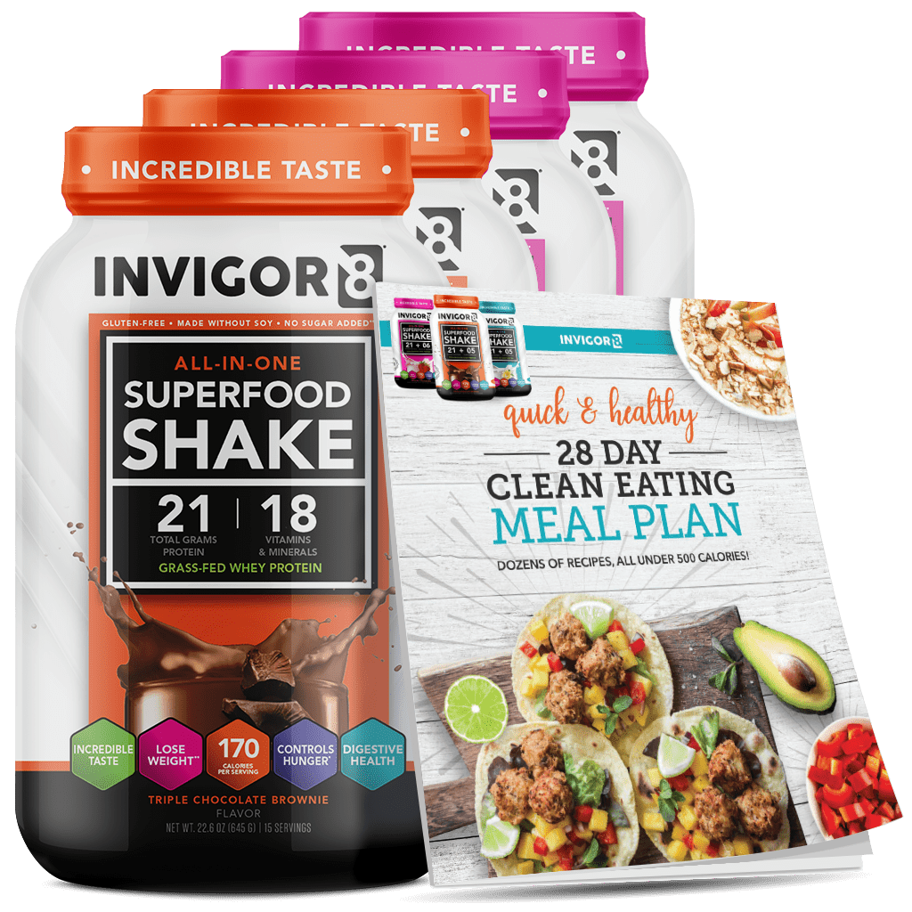  invigor8 shake chocolate + strawberry 4-pack